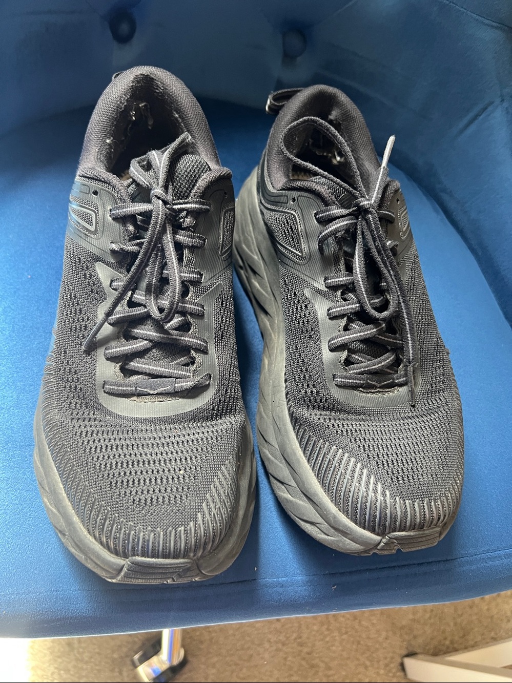 Hoka One One women's Black Mesh Running Shoes Size US 8